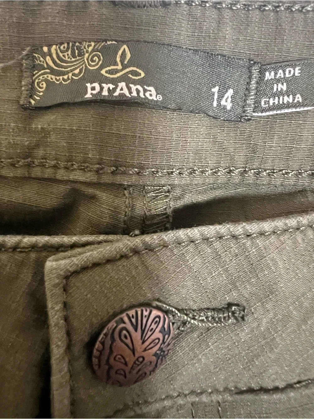 Prana Women’s Olive Green Cargo Shorts
